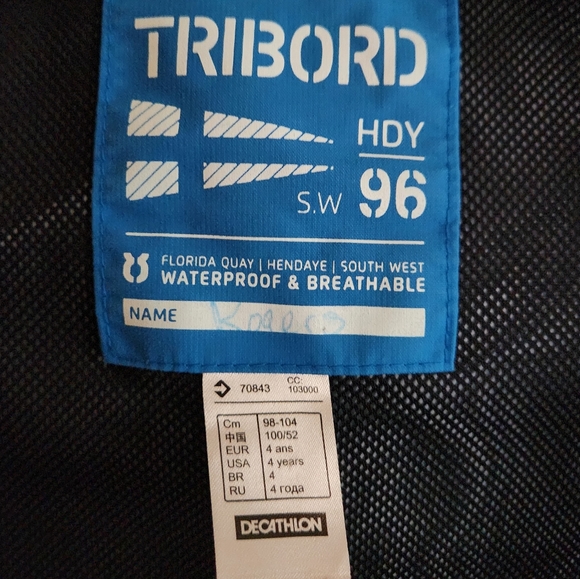Decathlon Tribord Rain Jacket - Picture 8 of 11